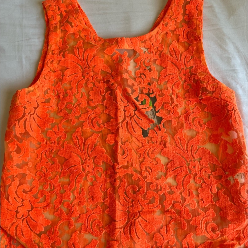 J.O.A. Sleeveless Orange Top